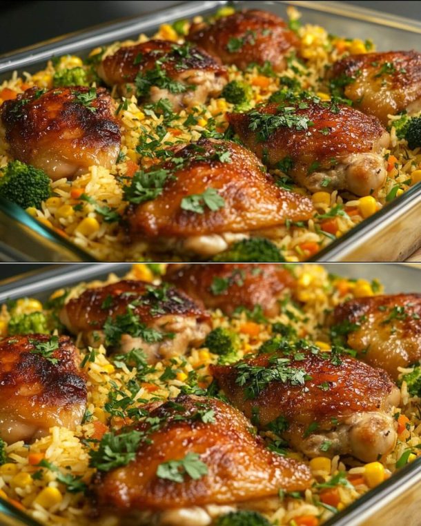 Honey-Glazed Chicken with Aromatic Turmeric Rice