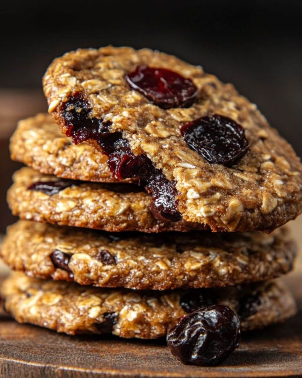 Dark Chocolate Cherry Oat Energy Cookies