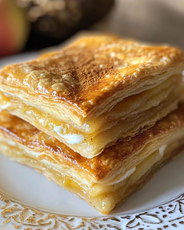 Flaky Greek Yogurt Apple Turnovers with Maple-Cinnamon Glaze