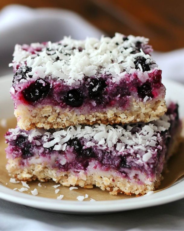 Coconut Berry Oatmeal Bars