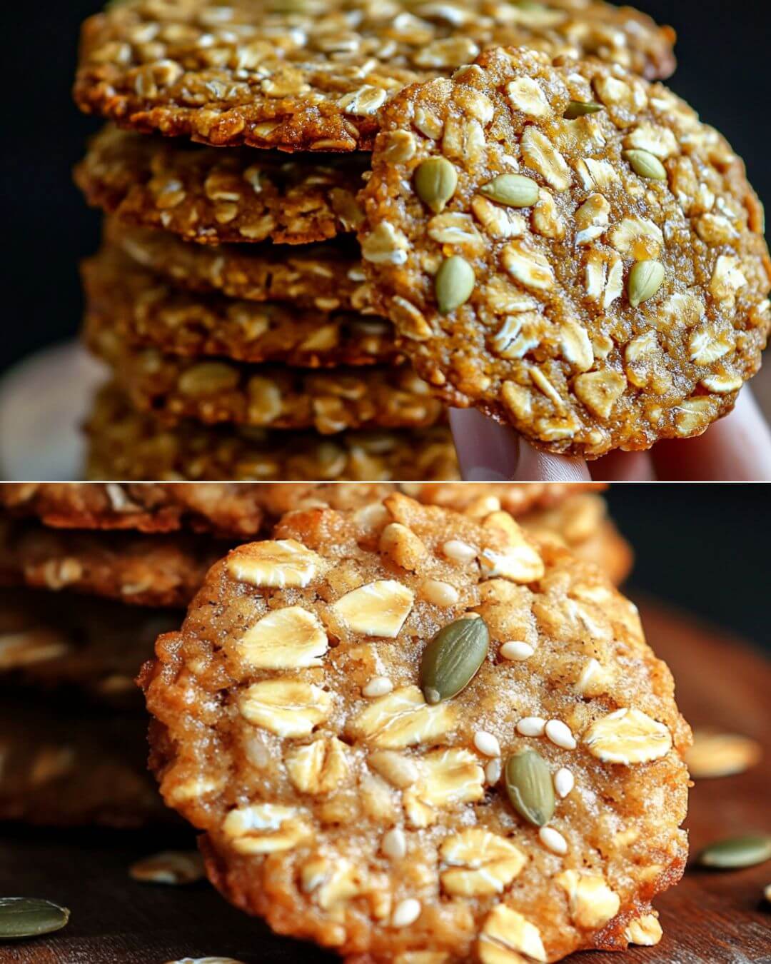 Wholesome Pumpkin Seed and Honey Oat Cookies