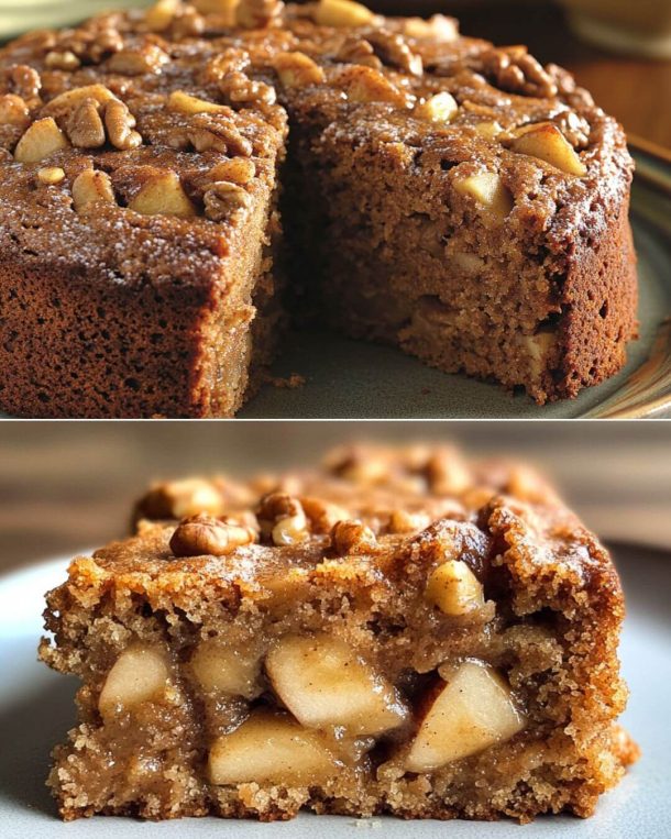 Spiced Apple Walnut Cake