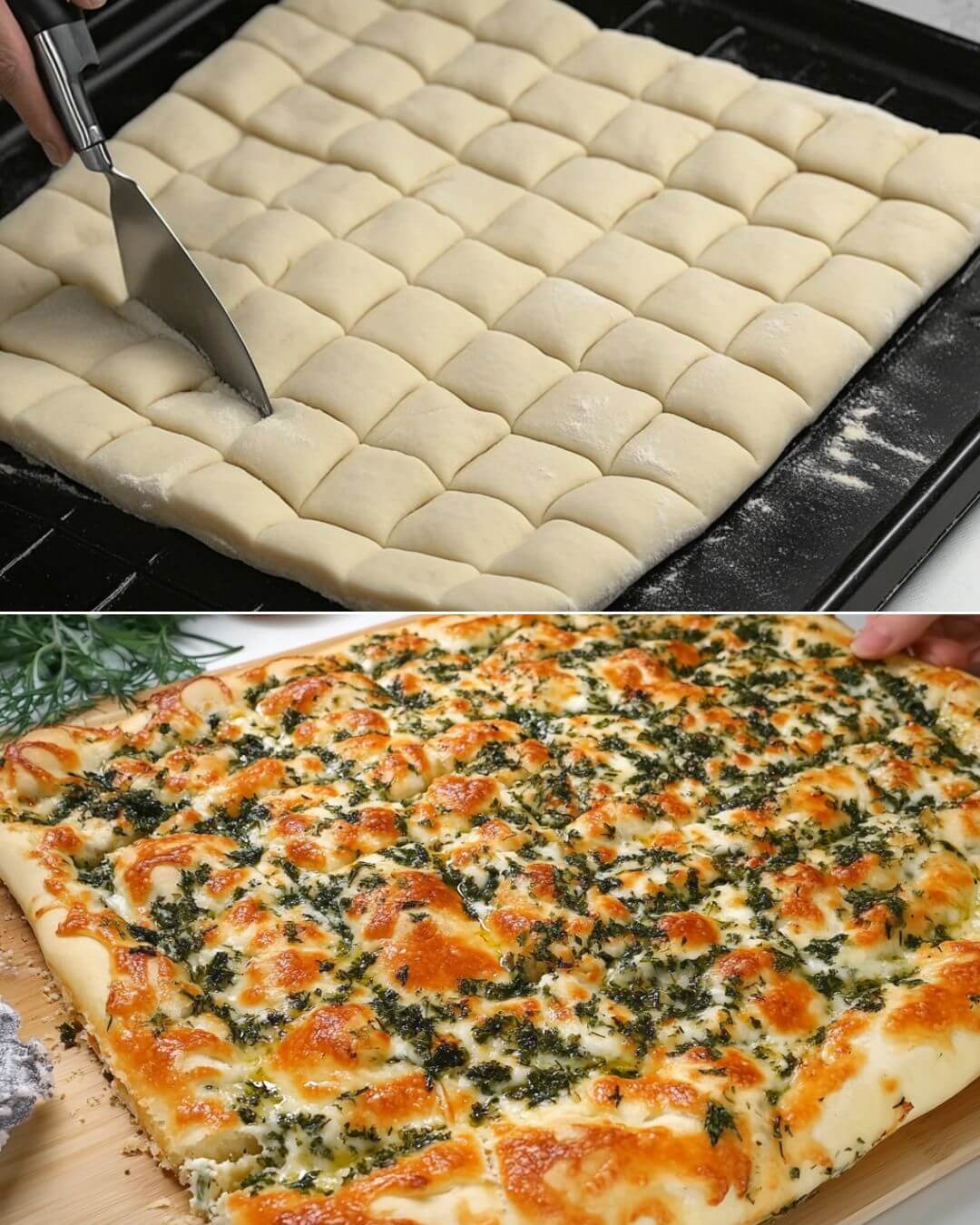 Turkish Herb and Cheese Focaccia