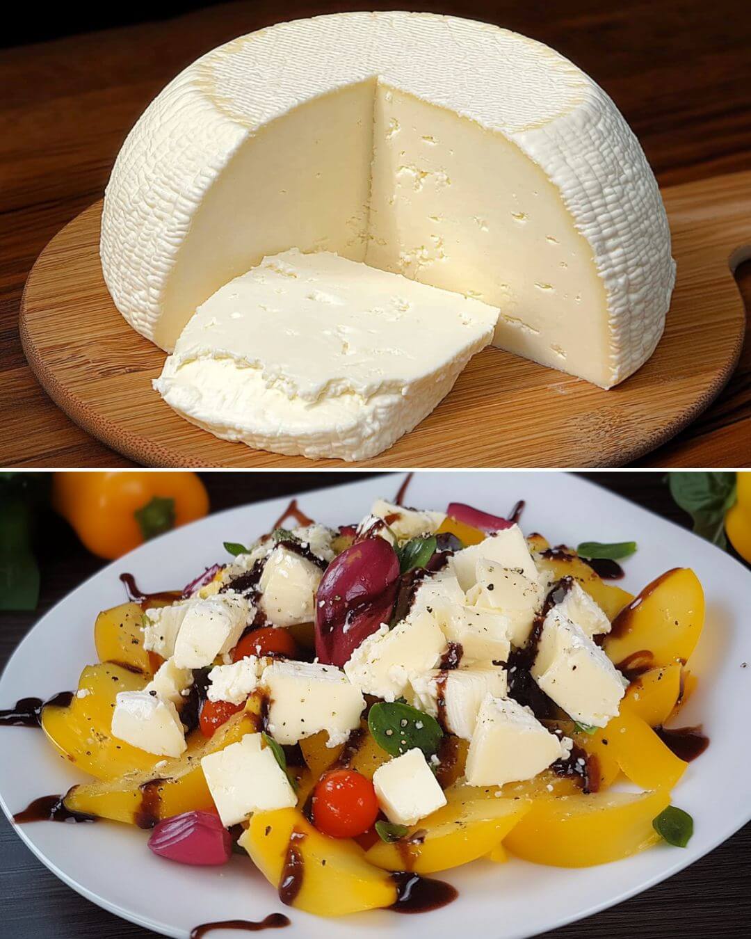 Homemade Fresh Cheese Salad with Mediterranean Flair