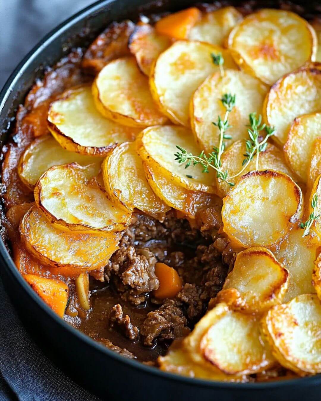 Crispy Potato Topped Beef Cottage Pie