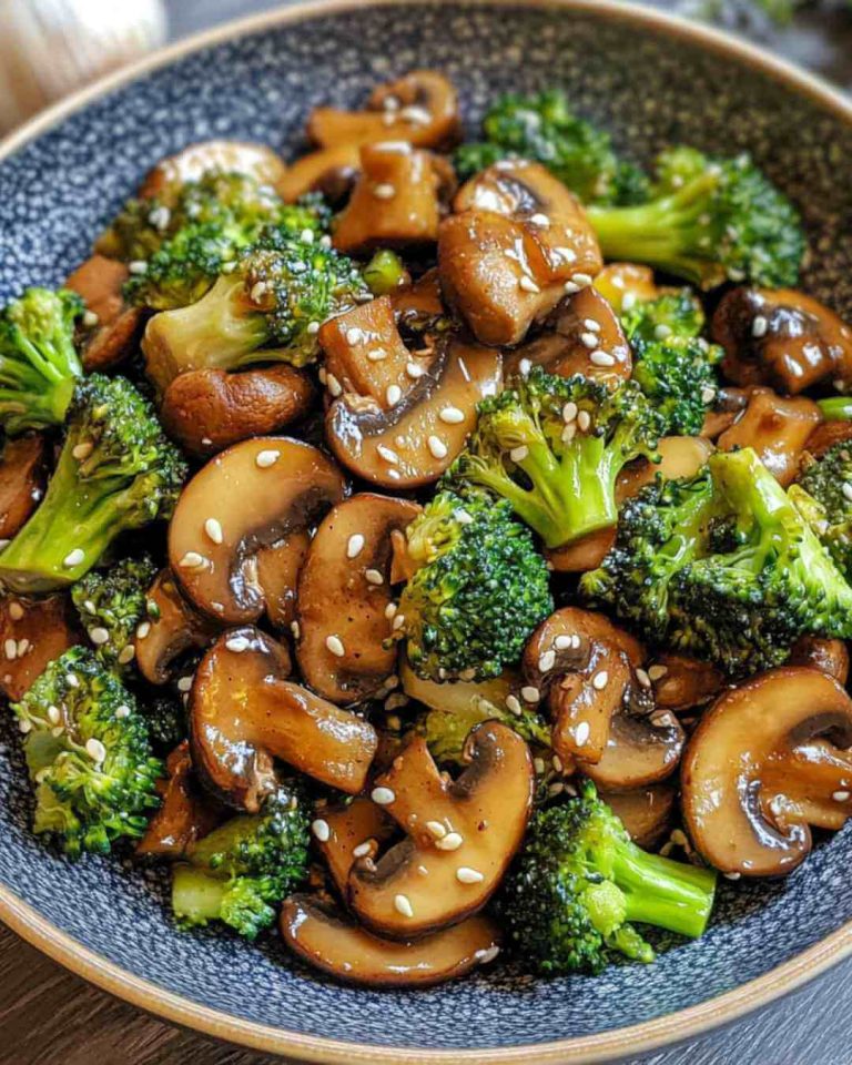 Stir-Fried Broccoli and Mushrooms