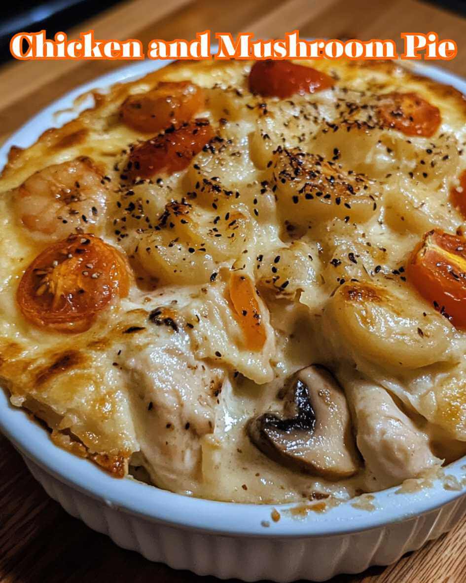 Homemade Chicken and Mushroom Pie