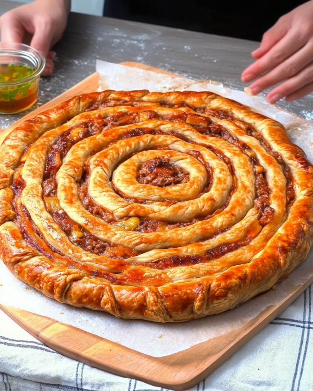 Easy Spiral Meat Pie