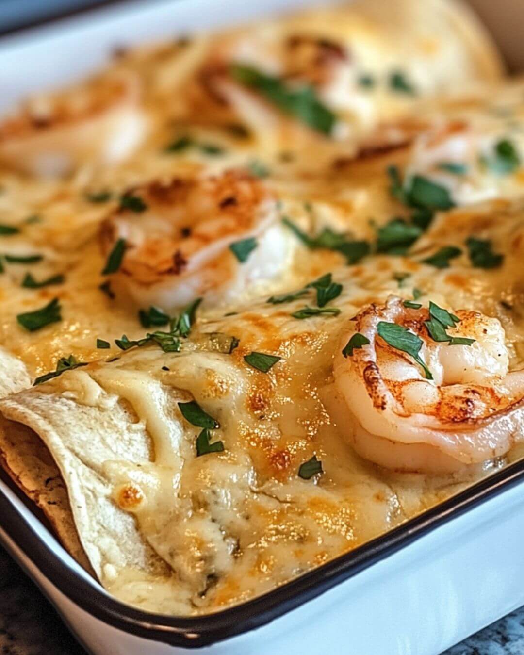 Creamy Shrimp Enchiladas: