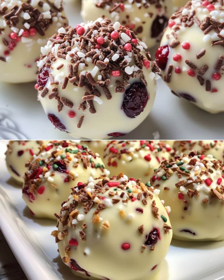 Festive Christmas Cranberry Cheesecake Truffles