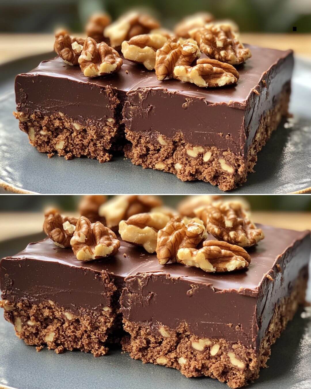 8-Minute No-Bake Chocolate Walnut Cake