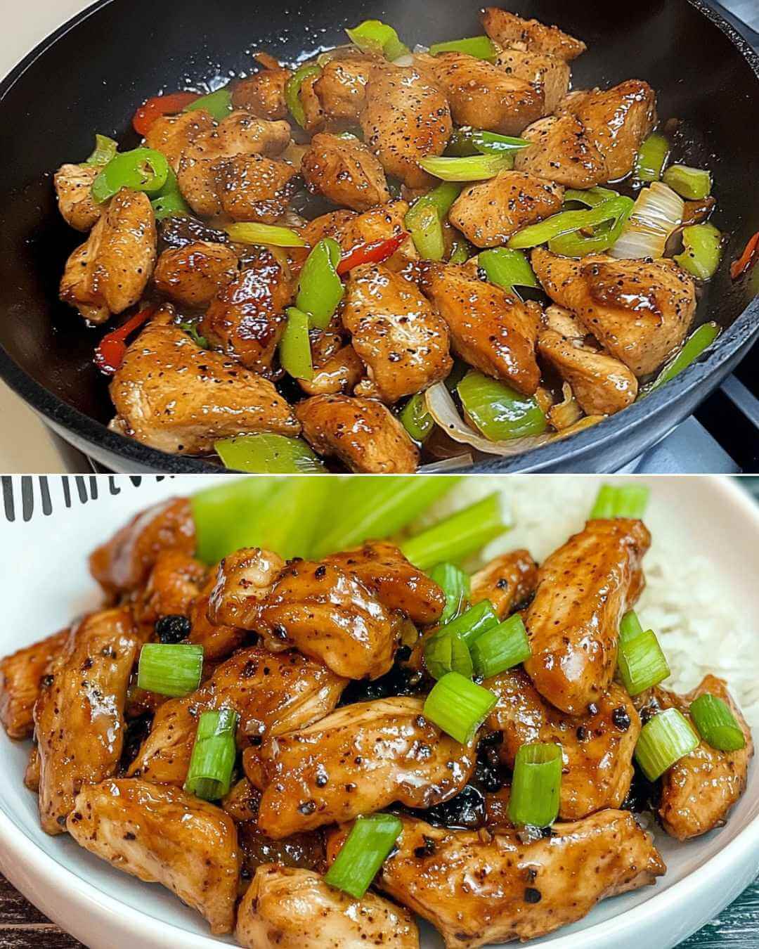 Restaurant-Style Black Pepper Chicken Stir-Fry
