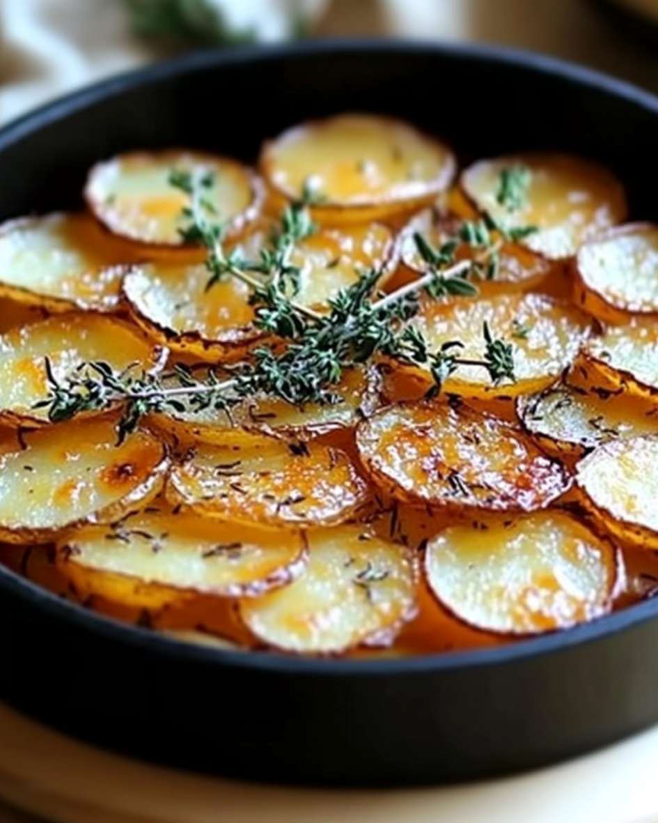 Crispy Balsamic-Thyme Potato Torte