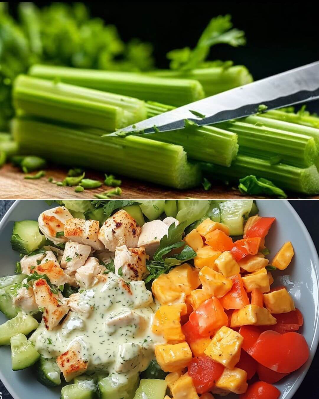 Fresh and Healthy Chicken and Celery Detox Salad