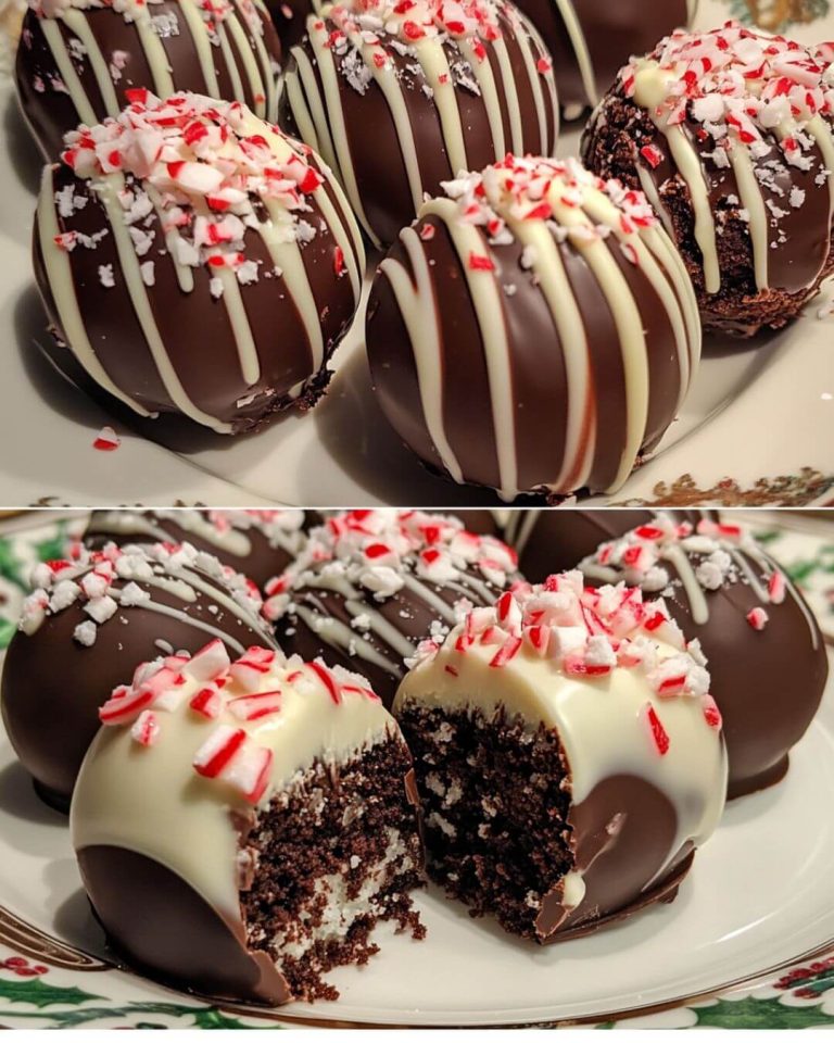 Festive Mint Chocolate Cake Truffles