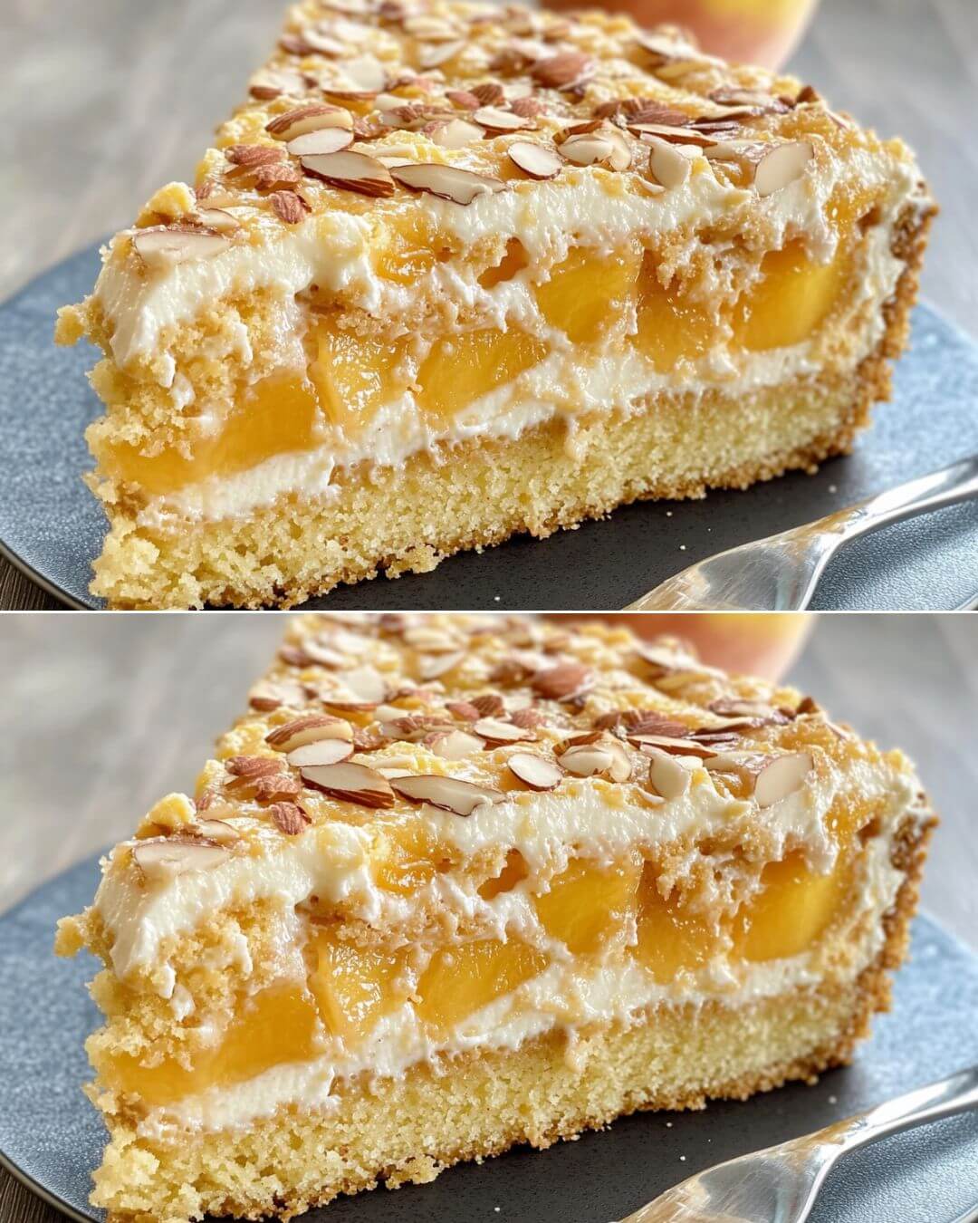 Peach and Cream Layer Cake