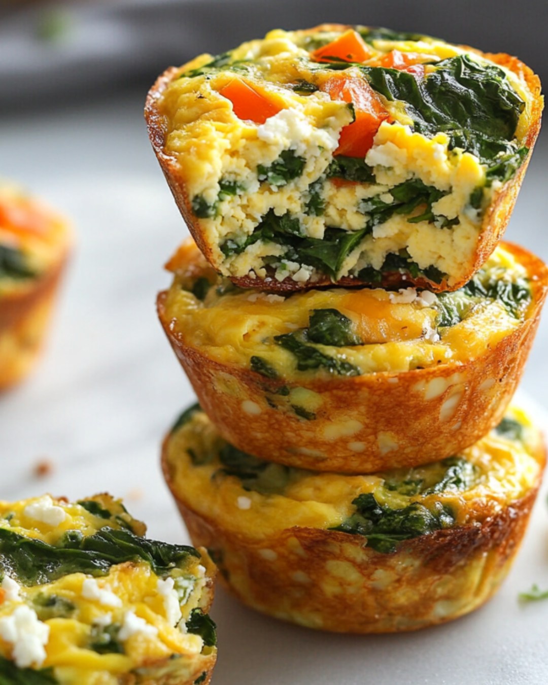 Healthy Spinach Feta Egg Muffins