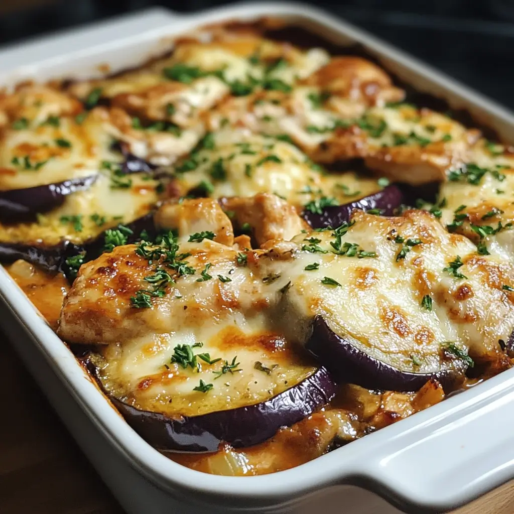 Creamy Chicken and Eggplant Casserole