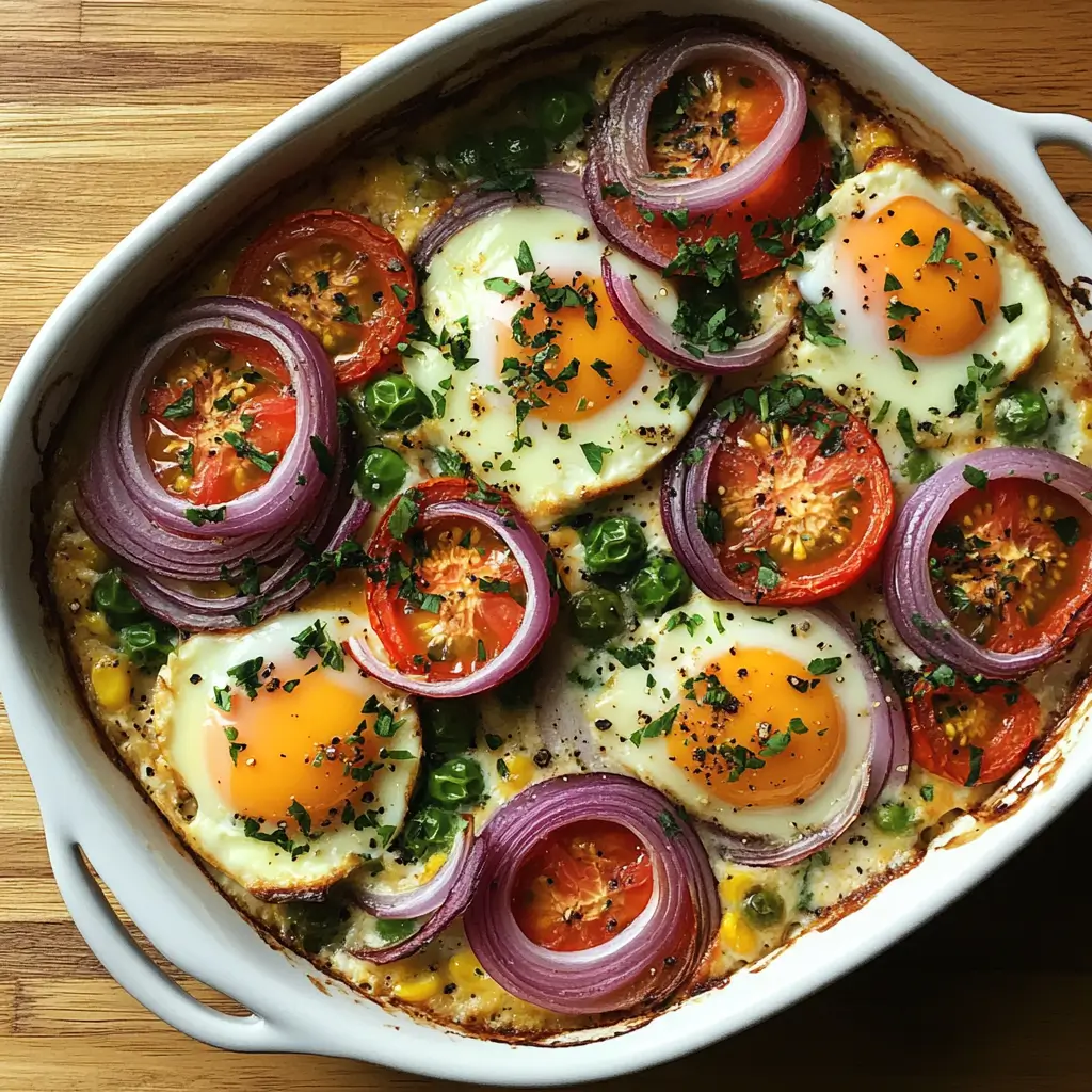Red Onion and Tomato Vegetable Bake