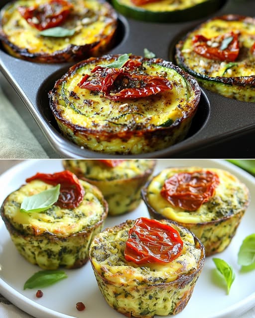 Mediterranean Pesto & Zucchini Egg Muffins