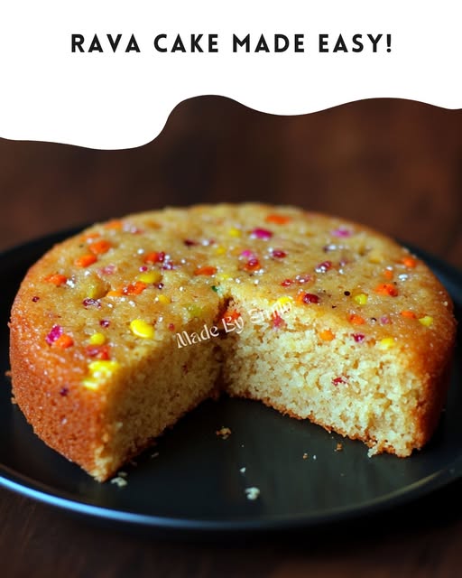 Traditional Indian Rava Cake: A No-Oven Eggless Delight
