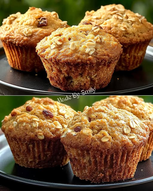 Wholesome Oatmeal Apple Muffins
