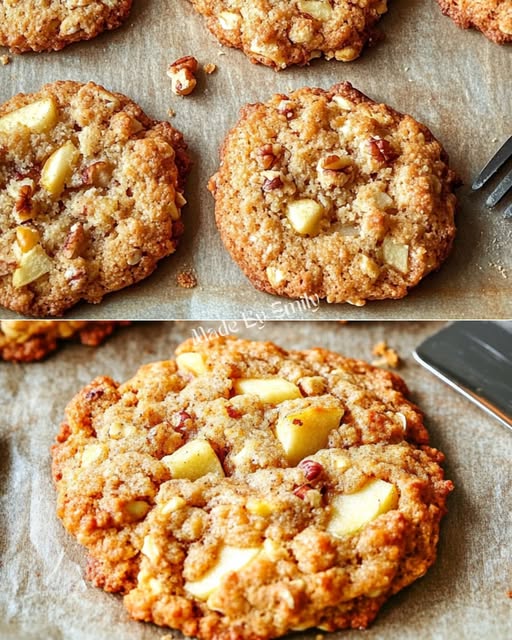 Cozy Apple Oatmeal Cookies:
