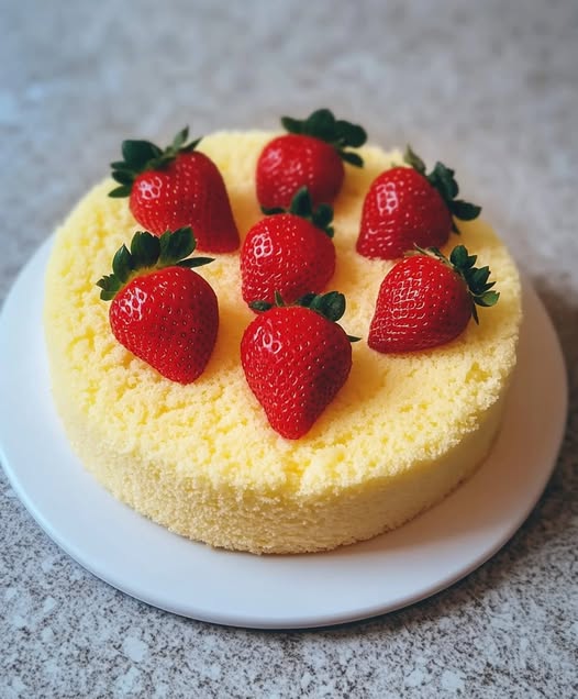 Fresh Strawberry Cream Cake: