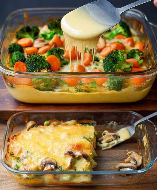 Cheesy Broccoli and Vegetable Casserole