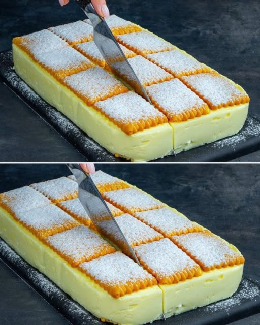 Creamy Bebe Biscuit Pudding Slices