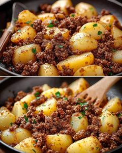 Rustic Ground Beef and Potato Skillet: A One-Pan Comfort Meal