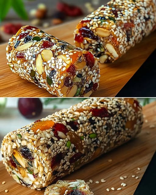 No-Bake Oriental Fruit and Nut Roll