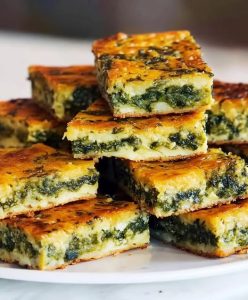 Grandma's Spinach and Cheese Bars