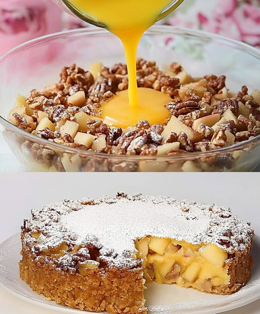 # Apple Oatmeal Bake: A Wholesome Comfort Food Masterpiece ## The Heartwarming Story of a Rustic Dessert In the world of comfort foods, few dishes capture the essence of warmth and nourishment quite like this Apple Oatmeal Bake. Imagine a recipe that brings together the sweet, soft essence of ripe apples, the hearty texture of oats, and the rich crunch of walnuts – all baked into a single, irresistible dish. This is more than just a dessert; it's a celebration of simple, wholesome ingredients that tell a story of home, comfort, and mindful eating. ## Why You'll Absolutely Love This Apple Oatmeal Bake - **Naturally Sweet** - **Packed with Nutrients** - **Easy to Prepare** - **Perfect for Breakfast or Dessert** - **Gluten-Free Option Available** ## Ingredients ### For the Bake - 3 Large apples (soft varieties like Gala or Fuji recommended) - Juice of 1/2 Lemon - 100 ml (3.4 fl oz) Water - 80g (1/2 cup) Raisins - 80g (3/4 cup) Walnuts, chopped - 1 Pinch of salt - 3 Large eggs - 100 ml (3.4 fl oz) Vegetable oil - 220g (2 1/4 cups) Oat flakes - 10g (1 packet) Baking powder ### Optional Toppings - Powdered sugar - Cinnamon - Greek yogurt - Honey ## Step-by-Step Cooking Instructions 1. **Prepare the Apples** - Wash apples thoroughly - Peel and core the apples (optional) - Dice into small, uniform cubes - Sprinkle with lemon juice to prevent browning - Set aside 2. **Prepare Dry Ingredients** - In a large mixing bowl, combine oat flakes - Add baking powder and salt - Mix thoroughly - Chop walnuts if not pre-chopped 3. **Create the Wet Mixture** - In a separate bowl, crack eggs - Add vegetable oil - Whisk until well combined - Ensure eggs and oil are fully integrated 4. **Combine All Ingredients** - Pour wet ingredients into dry ingredients - Mix until a consistent batter forms - Fold in diced apples - Add raisins and chopped walnuts - Stir gently to distribute evenly 5. **Baking** - Preheat oven to 350°F (175°C) - Grease a round baking pan - Pour batter into pan - Smooth top with a spatula - Bake for 35-40 minutes - Check doneness with a toothpick - Golden brown edges indicate it's ready 6. **Finishing Touches** - Remove from oven - Let cool for 10-15 minutes - Dust with powdered sugar - Serve warm or at room temperature ## Nutritional Information | Nutrient | Amount per Serving | |----------|---------------------| | Calories | 250-300 | | Protein | 7-9g | | Carbohydrates | 25-30g | | Fat | 15-18g | | Fiber | 4-5g | ### Cooking Time Breakdown - Prep Time: 15 minutes - Cooking Time: 40 minutes - Cooling Time: 15 minutes - Total Time: 70 minutes - Servings: 8-10 slices ## Pro Baking Tips 1. **Apple Selection** - Choose softer apple varieties - Avoid very tart or very firm apples - Gala, Fuji, or Golden Delicious work best 2. **Moisture Control** - Pat apples dry after cutting - Prevents soggy bottom - Ensures crisp texture 3. **Customization** - Swap walnuts for pecans - Add cinnamon or nutmeg - Experiment with different dried fruits ## Variations and Substitutions - **Gluten-Free Option** - Use certified gluten-free oats - Replace regular oats completely - **Vegan Adaptation** - Use flax eggs - Replace vegetable oil with applesauce - Ensure all ingredients are plant-based - **Low-Sugar Version** - Reduce raisins - Use sugar-free applesauce - Add stevia or monk fruit sweetener ## Frequently Asked Questions **Q1: Can I make this ahead of time?** A: Yes! Keeps well in refrigerator for 3-4 days. **Q2: Is this good for meal prep?** A: Perfect for breakfast or snack prep. **Q3: Can I freeze this bake?** A: Freeze for up to 1 month. Thaw overnight. **Q4: How do I know when it's fully baked?** A: Toothpick should come out clean, edges golden. **Q5: Can I use instant oats?** A: Rolled oats work best. Instant may change texture. ## Storage and Make-Ahead Tips - **Refrigeration:** Store in airtight container - **Room Temperature:** Best consumed within 2 days - **Freezing:** Wrap tightly, freeze up to 1 month - **Reheating:** Warm in oven at 300°F (150°C) Savor every bite of this Apple Oatmeal Bake – a true celebration of wholesome, delicious comfort!