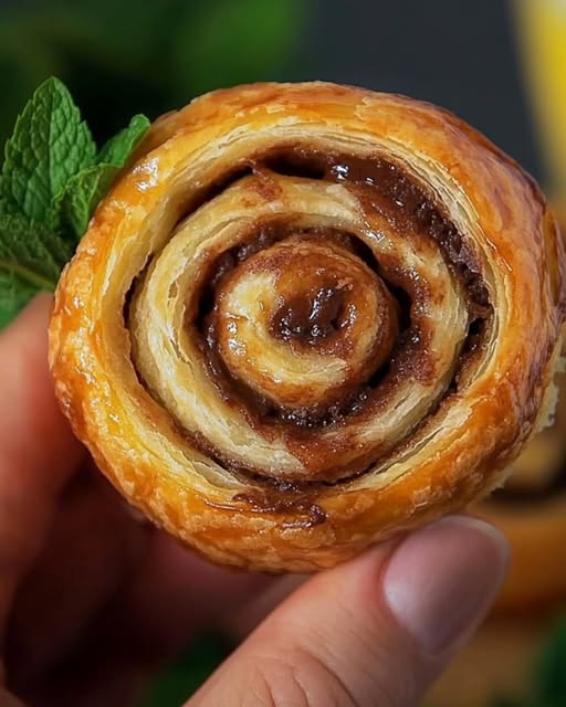 Heart-Shaped Nutella Pastry Swirls