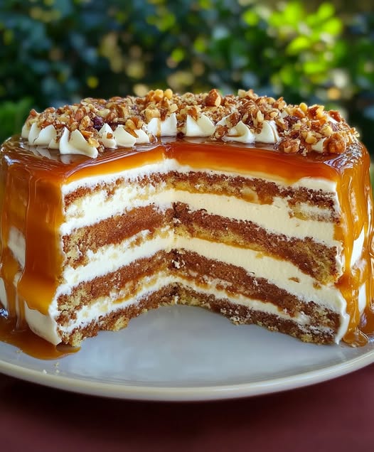 Creamy Apple-Caramel Cake