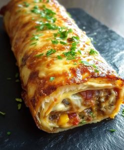 Savory Minced Meat Cheese Roll