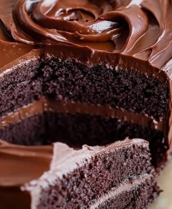 Decadent Chocolate Cake with Rich Chocolate Frosting