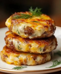 Savory Stuffed Potato Medallions with Mincemeat and Cheese