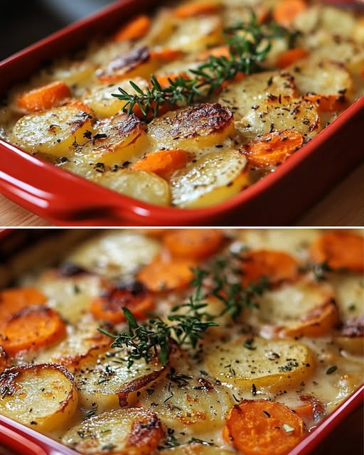 Creamy Vegan Potato and Vegetable Casserole
