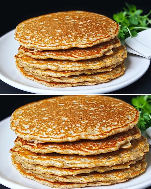 Healthy Apple Oatmeal Pancakes