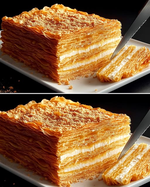 Pineapple Mille-Feuille: A Heavenly Layered Pastry Cake