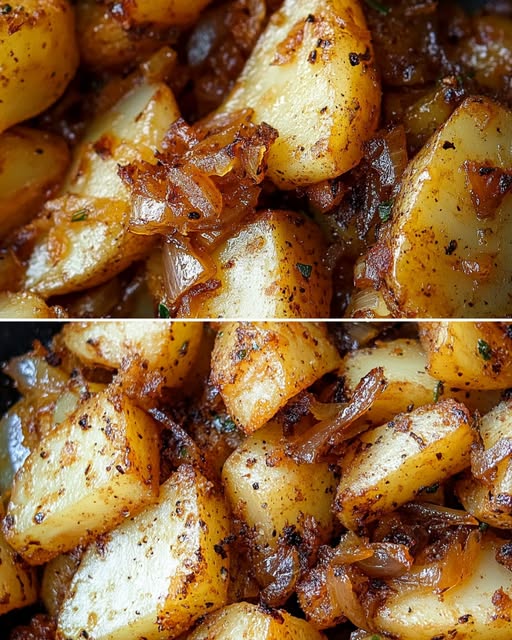 Perfect Skillet Breakfast Potatoes with Caramelized Onions