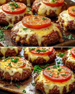 Restaurant-Style Cheesy Meat Patties with Potato Medley