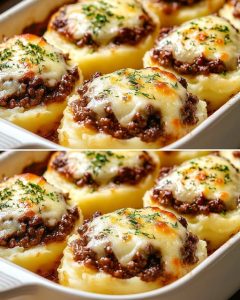 Stuffed Potato Nests with Savory Ground Beef Topping