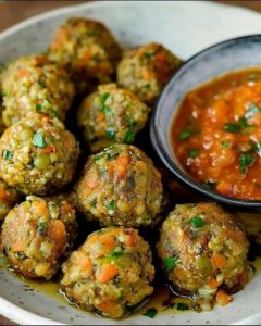Lentil Meatballs in Tomato Sauce
