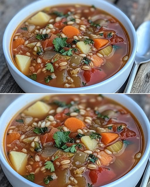 Garden Vegetable and Barley Soup