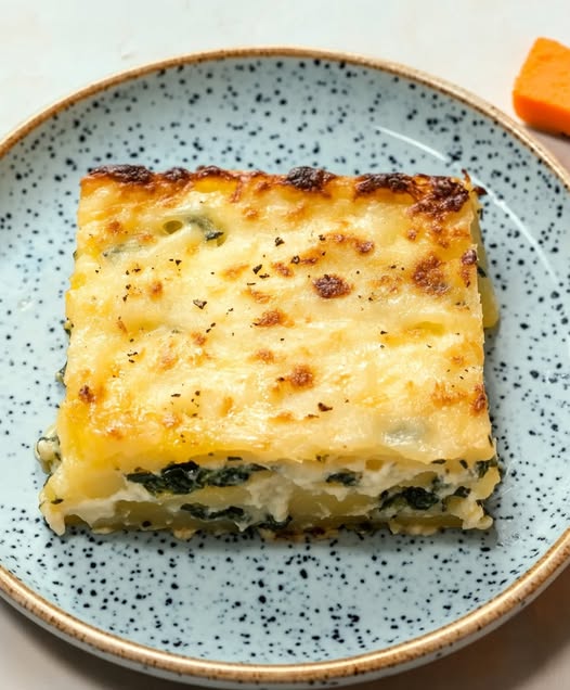 Cheesy Spinach Potato Bake