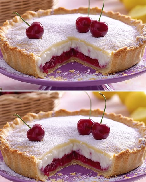 Homemade Ricotta and Cherry Tart