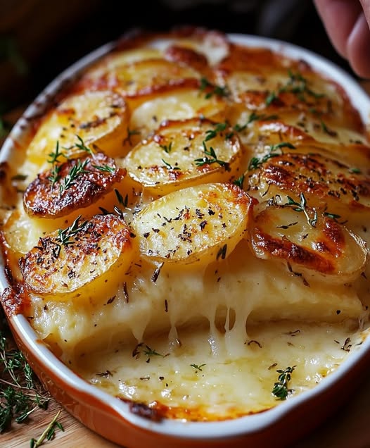 Ruth's Chris-Inspired Potatoes au Gratin